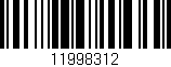 Código de barras (EAN, GTIN, SKU, ISBN): '11998312'