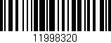 Código de barras (EAN, GTIN, SKU, ISBN): '11998320'