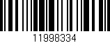 Código de barras (EAN, GTIN, SKU, ISBN): '11998334'