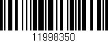 Código de barras (EAN, GTIN, SKU, ISBN): '11998350'