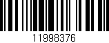 Código de barras (EAN, GTIN, SKU, ISBN): '11998376'