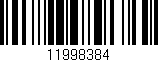 Código de barras (EAN, GTIN, SKU, ISBN): '11998384'