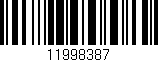 Código de barras (EAN, GTIN, SKU, ISBN): '11998387'