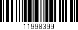 Código de barras (EAN, GTIN, SKU, ISBN): '11998399'