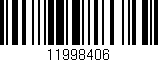 Código de barras (EAN, GTIN, SKU, ISBN): '11998406'
