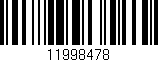 Código de barras (EAN, GTIN, SKU, ISBN): '11998478'