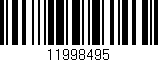 Código de barras (EAN, GTIN, SKU, ISBN): '11998495'