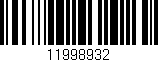 Código de barras (EAN, GTIN, SKU, ISBN): '11998932'