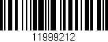 Código de barras (EAN, GTIN, SKU, ISBN): '11999212'