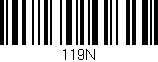 Código de barras (EAN, GTIN, SKU, ISBN): '119N'