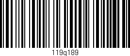 Código de barras (EAN, GTIN, SKU, ISBN): '119g189'