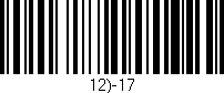 Código de barras (EAN, GTIN, SKU, ISBN): '12)-17'