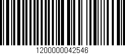 Código de barras (EAN, GTIN, SKU, ISBN): '1200000042546'