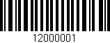 Código de barras (EAN, GTIN, SKU, ISBN): '12000001'