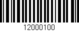 Código de barras (EAN, GTIN, SKU, ISBN): '12000100'