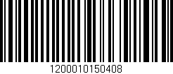Código de barras (EAN, GTIN, SKU, ISBN): '1200010150408'