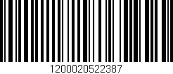 Código de barras (EAN, GTIN, SKU, ISBN): '1200020522387'