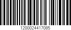 Código de barras (EAN, GTIN, SKU, ISBN): '1200024417085'