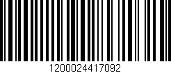 Código de barras (EAN, GTIN, SKU, ISBN): '1200024417092'