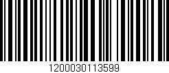 Código de barras (EAN, GTIN, SKU, ISBN): '1200030113599'