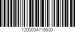Código de barras (EAN, GTIN, SKU, ISBN): '1200034716833'