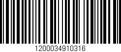 Código de barras (EAN, GTIN, SKU, ISBN): '1200034910316'