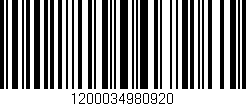 Código de barras (EAN, GTIN, SKU, ISBN): '1200034980920'