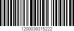 Código de barras (EAN, GTIN, SKU, ISBN): '1200039315222'