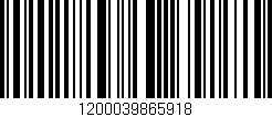 Código de barras (EAN, GTIN, SKU, ISBN): '1200039865918'