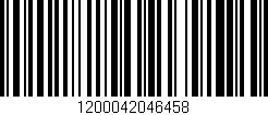 Código de barras (EAN, GTIN, SKU, ISBN): '1200042046458'