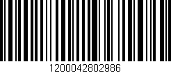 Código de barras (EAN, GTIN, SKU, ISBN): '1200042802986'