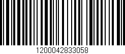 Código de barras (EAN, GTIN, SKU, ISBN): '1200042833058'