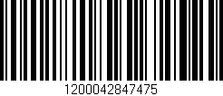 Código de barras (EAN, GTIN, SKU, ISBN): '1200042847475'