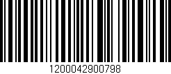Código de barras (EAN, GTIN, SKU, ISBN): '1200042900798'