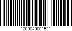 Código de barras (EAN, GTIN, SKU, ISBN): '1200043001531'