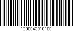 Código de barras (EAN, GTIN, SKU, ISBN): '1200043018188'