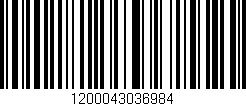 Código de barras (EAN, GTIN, SKU, ISBN): '1200043036984'