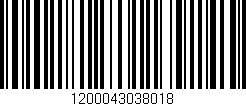 Código de barras (EAN, GTIN, SKU, ISBN): '1200043038018'