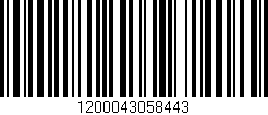 Código de barras (EAN, GTIN, SKU, ISBN): '1200043058443'
