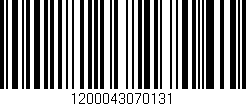 Código de barras (EAN, GTIN, SKU, ISBN): '1200043070131'