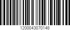 Código de barras (EAN, GTIN, SKU, ISBN): '1200043070148'