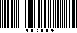 Código de barras (EAN, GTIN, SKU, ISBN): '1200043080925'