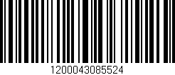 Código de barras (EAN, GTIN, SKU, ISBN): '1200043085524'