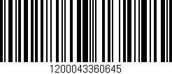 Código de barras (EAN, GTIN, SKU, ISBN): '1200043360645'