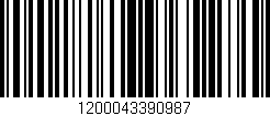 Código de barras (EAN, GTIN, SKU, ISBN): '1200043390987'