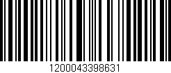 Código de barras (EAN, GTIN, SKU, ISBN): '1200043398631'