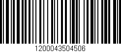 Código de barras (EAN, GTIN, SKU, ISBN): '1200043504506'