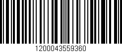Código de barras (EAN, GTIN, SKU, ISBN): '1200043559360'