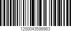 Código de barras (EAN, GTIN, SKU, ISBN): '1200043598963'