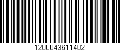 Código de barras (EAN, GTIN, SKU, ISBN): '1200043611402'